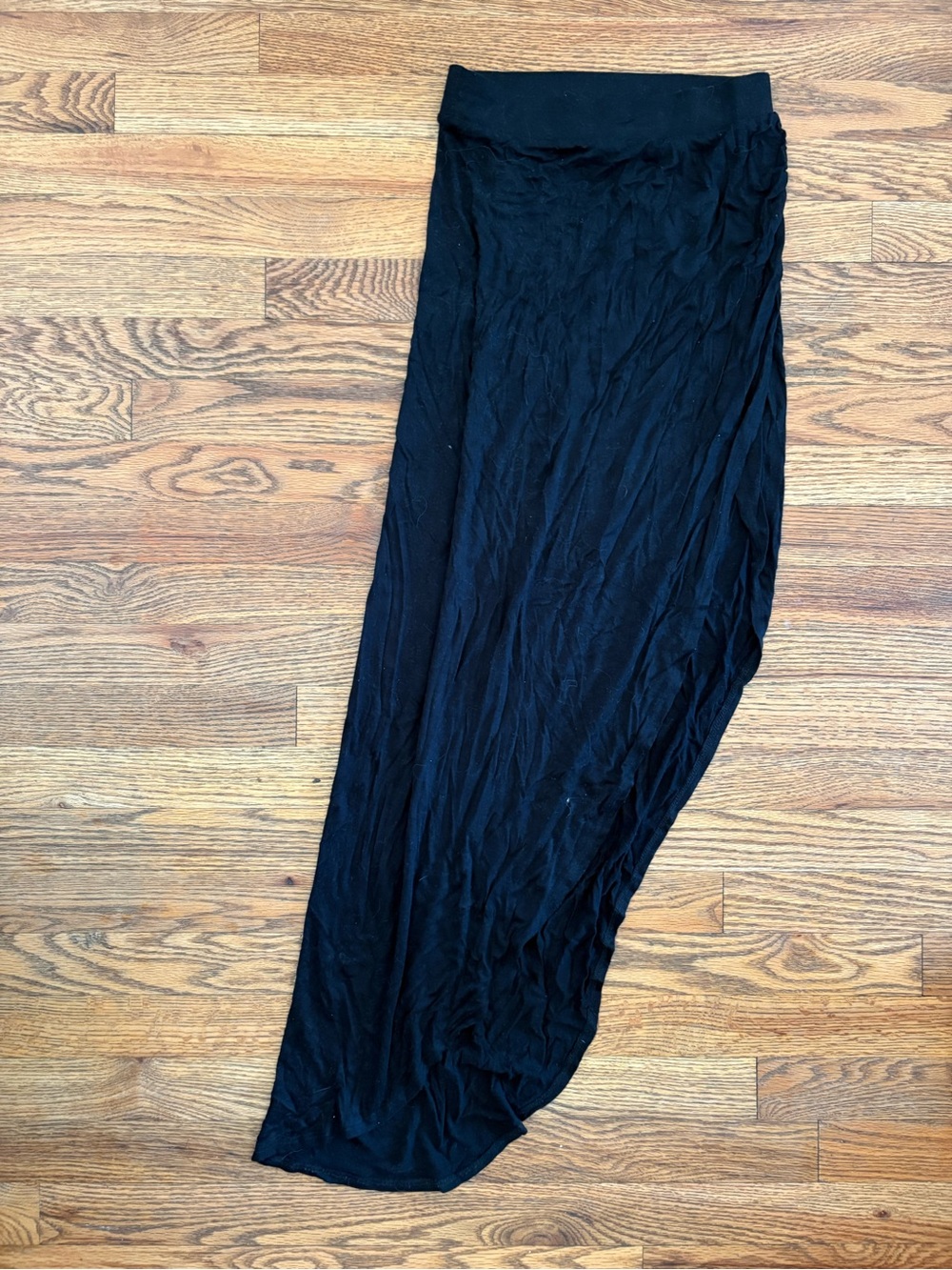 Black Maxi Skirt - Sleek Stretch Waistband